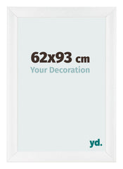 Cadre Photo 62x93cm Blanc Vintage MDF Pisa De Face Mesure | Yourdecoration.fr