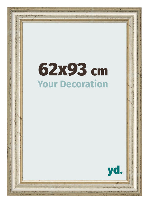 Cadre Photo 62x93cm Brillance Metallique MDF Lazio De Face Mesure | Yourdecoration.fr
