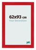 Cadre Photo 62x93cm Rouge MDF Pisa De Face Mesure | Yourdecoration.fr