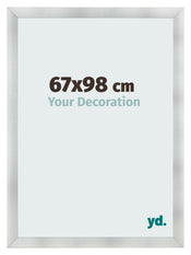 Cadre Photo 67x98cm Aluminium Brosse MDF Pisa De Face Mesure | Yourdecoration.fr
