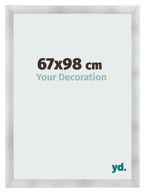 Cadre Photo 67x98cm Aluminium Brosse MDF Pisa De Face Mesure | Yourdecoration.fr