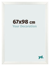 Cadre Photo 67x98cm Blanc Vintage MDF Pisa De Face Mesure | Yourdecoration.fr