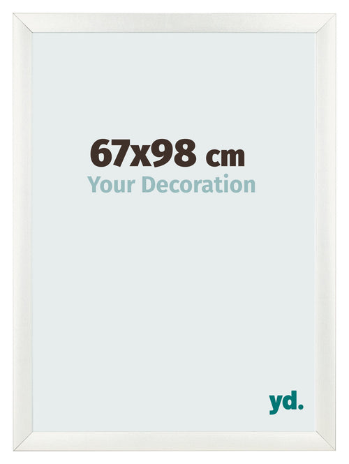 Cadre Photo 67x98cm Blanc Vintage MDF Pisa De Face Mesure | Yourdecoration.fr