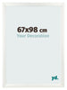 Cadre Photo 67x98cm Blanc Vintage MDF Pisa De Face Mesure | Yourdecoration.fr