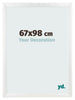 Cadre Photo 67x98cm Blanc Vintage MDF Pisa De Face Mesure | Yourdecoration.fr