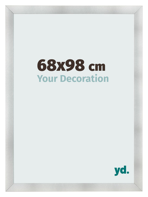Cadre Photo 68x98cm Aluminium Brosse MDF Pisa De Face Mesure | Yourdecoration.fr