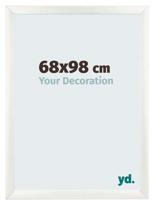 Cadre Photo 68x98cm Blanc Vintage MDF Pisa De Face Mesure | Yourdecoration.fr