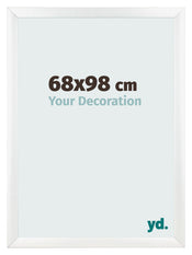 Cadre Photo 68x98cm Blanc Vintage MDF Pisa De Face Mesure | Yourdecoration.fr