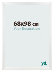 Cadre Photo 68x98cm Blanc Vintage MDF Pisa De Face Mesure | Yourdecoration.fr