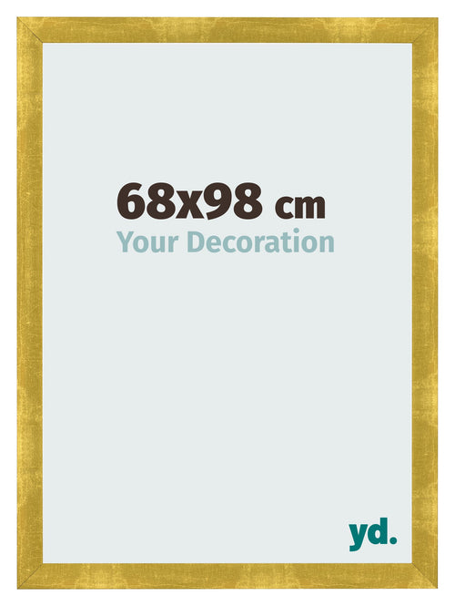 Cadre Photo 68x98cm Or Vintage MDF Pisa De Face Mesure | Yourdecoration.fr