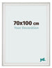 Cadre Photo 70x100cm Blanc Patine MDF Lazio De Face Mesure | Yourdecoration.fr