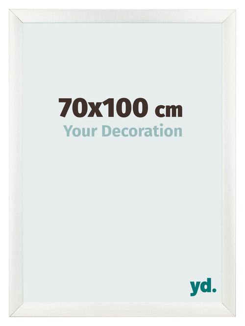Cadre Photo 70x100cm Blanc Vintage MDF Pisa De Face Mesure | Yourdecoration.fr
