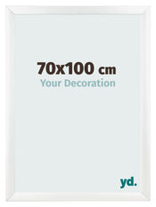 Cadre Photo 70x100cm Blanc Vintage MDF Pisa De Face Mesure | Yourdecoration.fr
