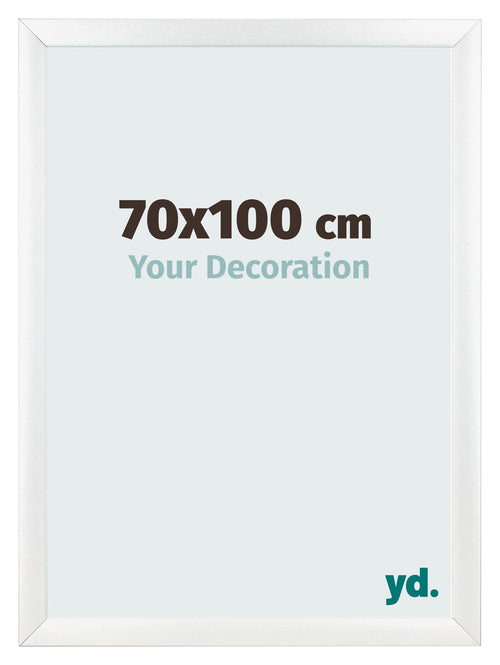 Cadre Photo 70x100cm Blanc Vintage MDF Pisa De Face Mesure | Yourdecoration.fr