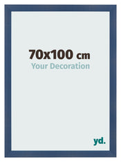 Cadre Photo 70x100cm Bleu Fonce Patine MDF Pisa De Face Mesure | Yourdecoration.fr