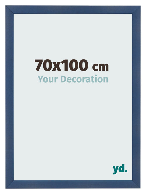Cadre Photo 70x100cm Bleu Fonce Patine MDF Pisa De Face Mesure | Yourdecoration.fr