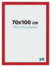 Cadre Photo 70x100cm Rouge MDF Pisa De Face Mesure | Yourdecoration.fr