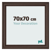 Cadre Photo 70x70cm Chene Fonce MDF Lazio De Face Mesure | Yourdecoration.fr