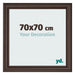 Cadre Photo 70x70cm Chene Fonce MDF Lazio De Face Mesure | Yourdecoration.fr