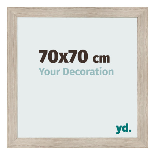 Cadre Photo 70x70cm Chene Rustique MDF Pisa De Face Mesure | Yourdecoration.fr