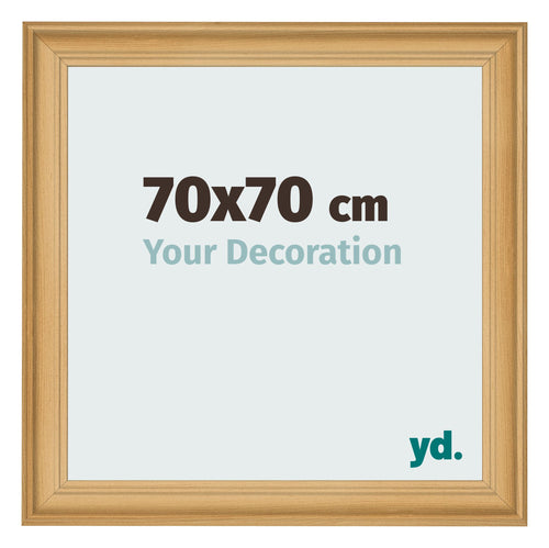 Cadre Photo 70x70cm De Pin Grain de Bois MDF Lazio De Face Mesure | Yourdecoration.fr