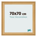 Cadre Photo 70x70cm De Pin Grain de Bois MDF Lazio De Face Mesure | Yourdecoration.fr