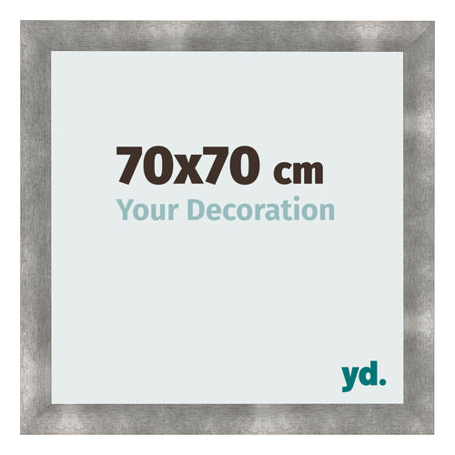 Cadre Photo 70x70cm Metal Vintage MDF Pisa De Face Mesure | Yourdecoration.fr