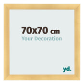 Cadre Photo 70x70cm Or Vintage MDF Pisa De Face Mesure | Yourdecoration.fr