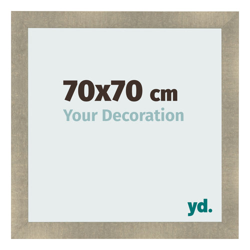 Cadre Photo 70x70cm Or Vintage MDF Pisa De Face Mesure | Yourdecoration.fr