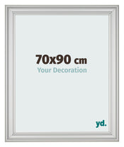 Cadre Photo 70x90cm Argent Mat MDF Lazio De Face Mesure | Yourdecoration.fr