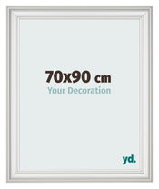 Cadre Photo 70x90cm Blanc Patine MDF Lazio De Face Mesure | Yourdecoration.fr