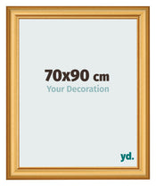 Cadre Photo 70x90cm Or Mat MDF Lazio De Face Mesure | Yourdecoration.fr