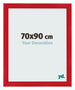 Cadre Photo 70x90cm Rouge MDF Pisa De Face Mesure | Yourdecoration.fr
