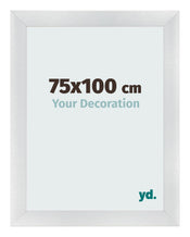 Cadre Photo 75x100cm Argent Noir Patine MDF Pisa De Face Mesure | Yourdecoration.fr