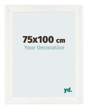 Cadre Photo 75x100cm Blanc Vintage MDF Pisa De Face Mesure | Yourdecoration.fr