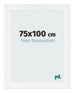 Cadre Photo 75x100cm Blanc Vintage MDF Pisa De Face Mesure | Yourdecoration.fr
