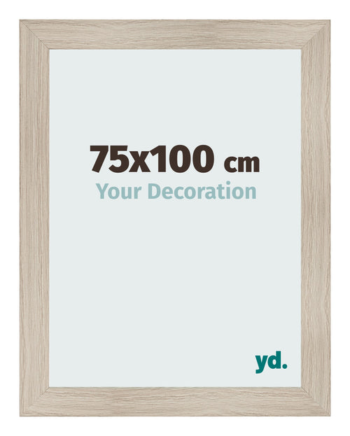Cadre Photo 75x100cm Chene Rustique MDF Pisa De Face Mesure | Yourdecoration.fr