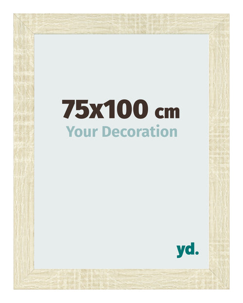 Cadre Photo 75x100cm Chene Sonoma MDF Pisa De Face Mesure | Yourdecoration.fr