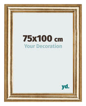 Cadre Photo 75x100cm Or Antique MDF Lazio De Face Mesure | Yourdecoration.fr