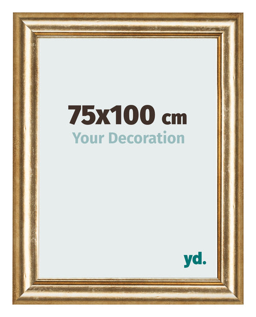 Cadre Photo 75x100cm Or Antique MDF Lazio De Face Mesure | Yourdecoration.fr