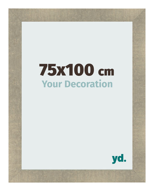 Cadre Photo 75x100cm Or Vintage MDF Pisa De Face Mesure | Yourdecoration.fr