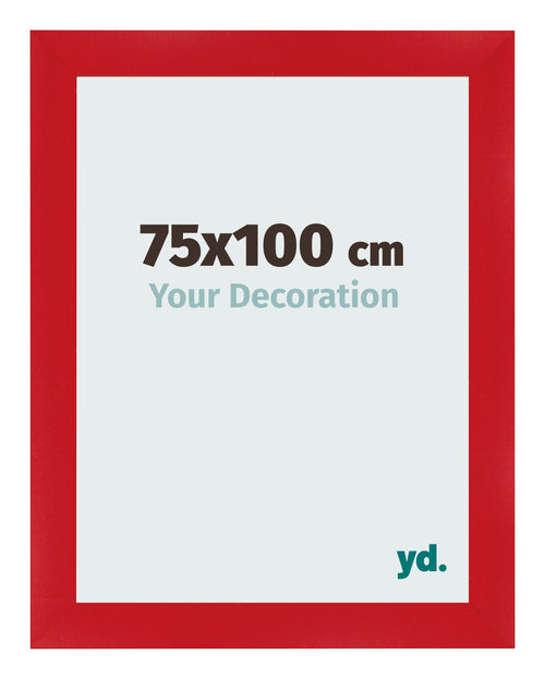Cadre Photo 75x100cm Rouge MDF Pisa De Face Mesure | Yourdecoration.fr