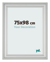 Cadre Photo 75x98cm Argent Mat MDF Lazio De Face Mesure | Yourdecoration.fr