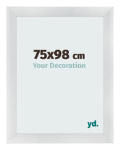 Cadre Photo 75x98cm Argent Noir Patine MDF Pisa De Face Mesure | Yourdecoration.fr
