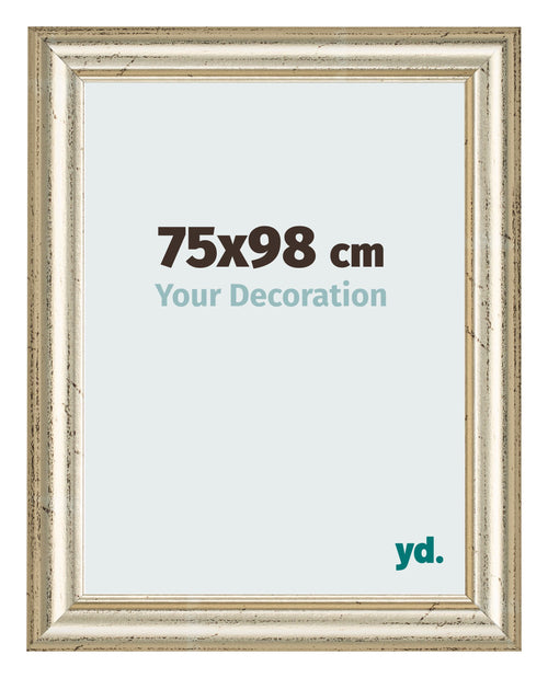 Cadre Photo 75x98cm Brillance Metallique MDF Lazio De Face Mesure | Yourdecoration.fr