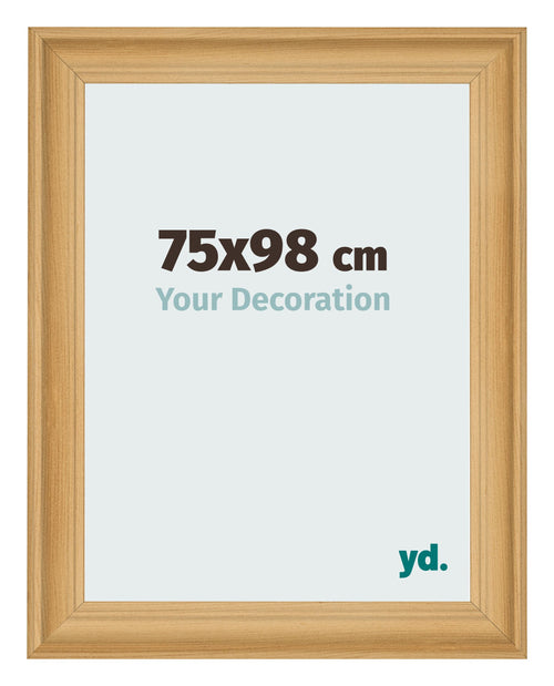 Cadre Photo 75x98cm De Pin Grain de Bois MDF Lazio De Face Mesure | Yourdecoration.fr