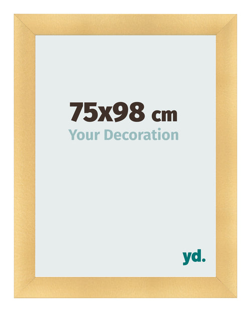 Cadre Photo 75x98cm Or Vintage MDF Pisa De Face Mesure | Yourdecoration.fr