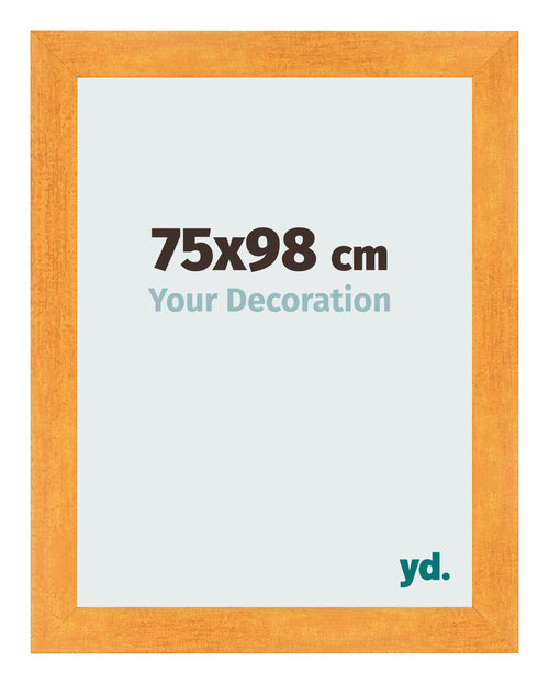 Cadre Photo 75x98cm Orange MDF Pisa De Face Mesure | Yourdecoration.fr