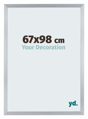 Catania MDF Cadre Photo 67x98cm Argent De Face Mesure | Yourdecoration.fr