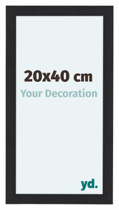 Como MDF Cadre Photo 20x40cm Noir Grain De Bois De Face Mesure | Yourdecoration.fr